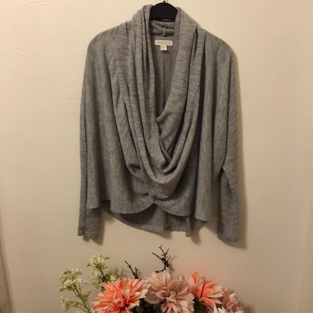 Forever 21 Cowl Neck Longsleeve Top
